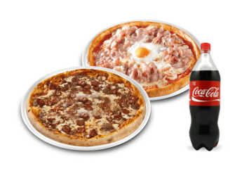 4 Pizzas snior au choix 
+ 1 Boisson 1.5l au choix.
