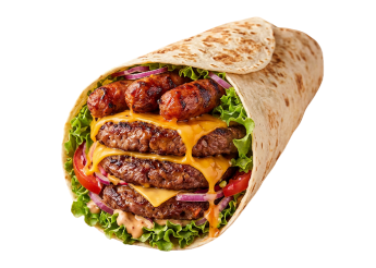 2 Steaks, merguez, cheddar.