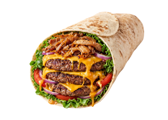 2 Steaks, kebab, cheddar.